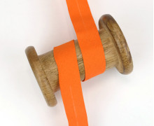 3 Meter Schrägband - Baumwolle - Orange - Uni - 2cm x 3m - Zugeschnitten