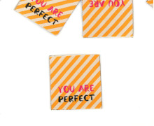 1 Label - YOU ARE PERFECT - Querstreifen - Beige/Dunkelgelb - jojulein design