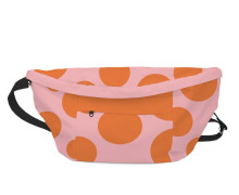 DIY-Nähset - BIG HipBag - Bauchtasche - Lucky DOTS - Orange/Babyrosa - Outdoorstoff - abby and amy