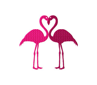Stickdatei Flamingo - zwei Größen, Rahmen 10x10 und 13x18, embroidery, stick file, stickerei, stickdesign