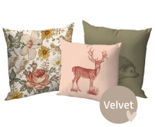 Kissenstoff - DIY - Kissen-Set - Waldtiere - Velvet - abby and amy