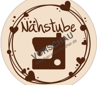 Personalisierbares Holzschild - Nähstube