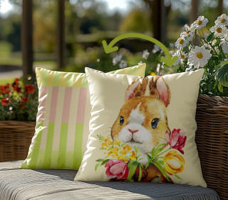 Genähtes Kissen inkl. Inlet -  Frühlingsreif - Hase - Mein Hanseherz