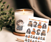 Rub-On Sticker - fröhliche Tierfreunde - Bär/Igel/Fuchs/Schaf - ela ideen - Tante Henni Rub-Ons - vielfältig nutzbar