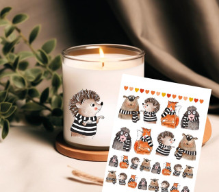 Rub-On Sticker - fröhliche Tierfreunde - Bär/Igel/Fuchs/Schaf - ela ideen - Tante Henni Rub-Ons - vielfältig nutzbar