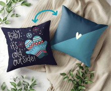 Genähtes Kissen inkl. Inlet - Hot Drinks Cold Days - Cold Outside - Hamburger Liebe - Mein Hanseherz