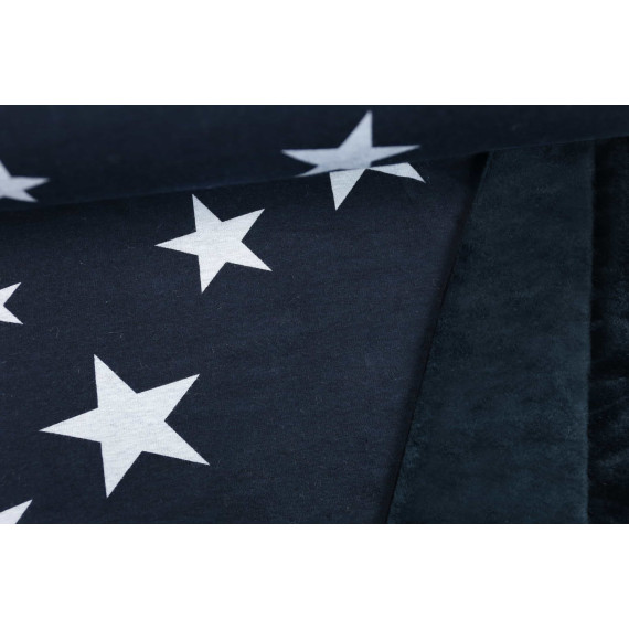 Alpenfleece - Kuschelstoff - Stars - Sterne - Schwarzblau