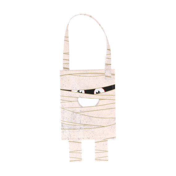 DIY-NÄHSET - Kleine Monstertasche - Softshell - Fleece - Halloween - Mumie - Sammeltasche - abby and amy