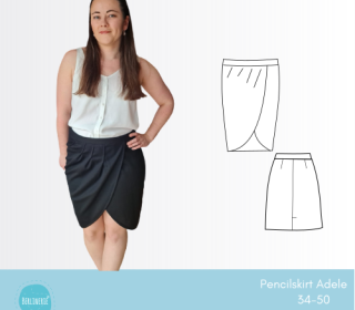 Rock Adele Pencilskirt Gr. 34-50 + Beamerdatei