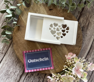 Silikon - Gießform - Kleine Geschenkdose - Herzen - Gutschein Box - vielfältig nutzbar