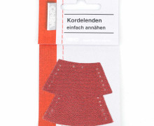 2 Kordelenden - Glitzer - Veno - Rot