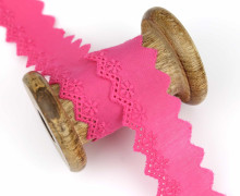1 Meter Festonspitze - Wäschespitze - Baumwolle - 35mm - Pink