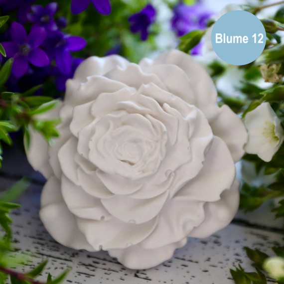 Silikon - Gießform - Blüte - Dekoblüte - bogenförmige Blütenblätter - Blüte 12 - vielfältig nutzbar