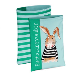 DIY-NÄHSET - Buchtasche - fröhliche Tierfreunde - Buchstabenzauber - Softshell - ela ideen - abby and amy