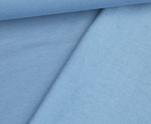 French Terry - Sweat - Leicht Geraut - Uni - Pastellblau