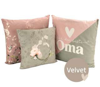 Kissenstoff - DIY - Kissen-Set - Für die beste Oma - Velvet - abby and amy