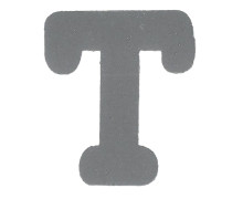 Applikation - Zum Aufbügeln - Reflex Buchstaben - T