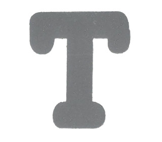 Applikation - Zum Aufbügeln - Reflex Buchstaben - T