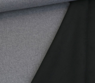 Softshell - Fleece - Meliert - Grau/Schwarz