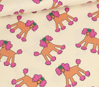 Bio Baumwolle - Webware - Popelin - JENNIFER BOURON - Chic Poodle - Ecru