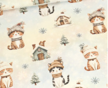 Sommersweat - Cats Christmas - Farbverlauf - Bio Qualität - abby and me