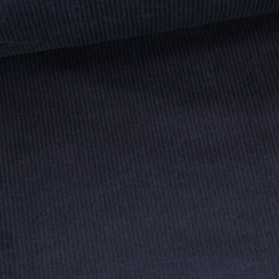 Cord - Breitcord - Leicht Elastisch - 320g - Washed-Look - Uni - Stahlblau