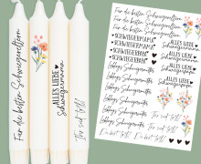 DIN A4 - Tattoofolie - Schwiegereltern - für Kerzen / Keramik - Muttertag/Vatertag