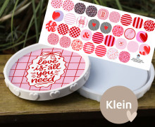 Outdoorstoff - Sweet Love - Inlays für Silikon - Dekoteller - Tablett - Klein - studio.mARTinchen  - abby and amy