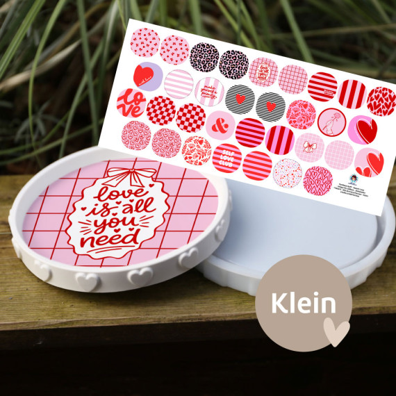 Outdoorstoff - Sweet Love - Inlays für Silikon - Dekoteller - Tablett - Klein - studio.mARTinchen  - abby and amy