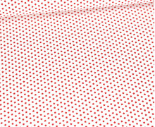 Baumwolle - Webware - Popelin - Bedruckt - Mini-Sternchen - Symmetrisch - Weiß