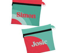 DIY-Nähset - 2 Wetbags - Softshell - Why Not Colorful? - Erdbeerrot/Mintgrün