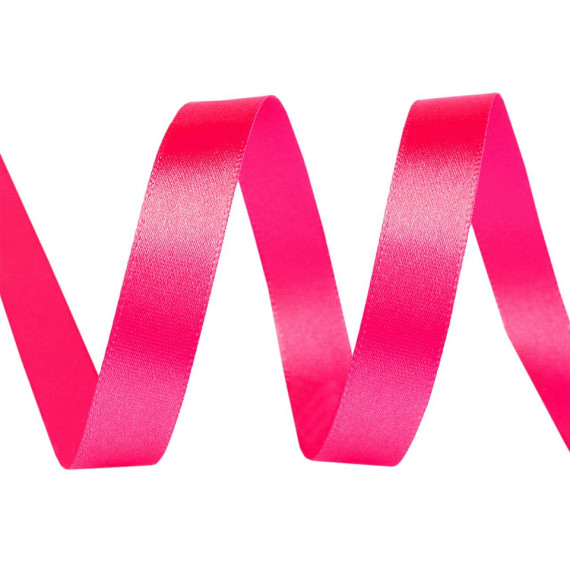 1 Rolle Satinband - 22,5m - Neonpink - Schleifenband - Zierband - 10mm - Uni