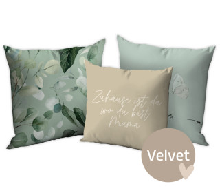 Kissenstoff - DIY - Kissen-Set - Mama - Zuhause - Velvet - abby and amy