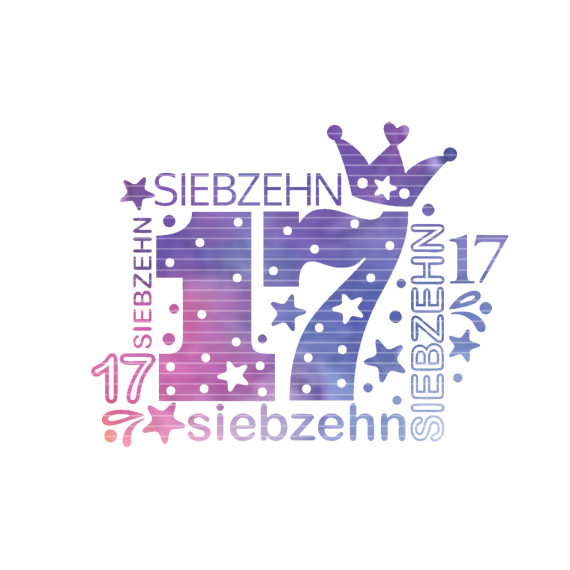 Zahl Siebzehn Plotterdatei SVG DXF FCM