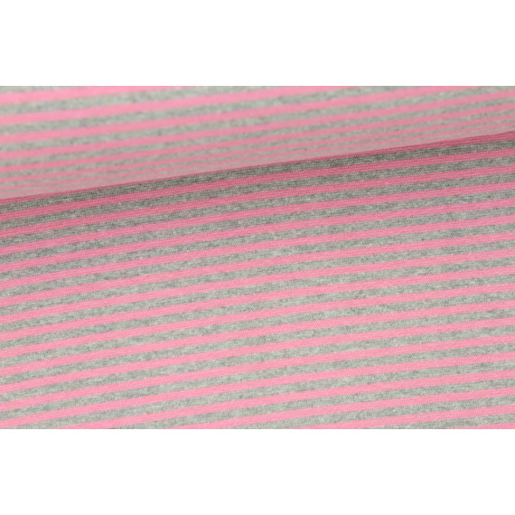 Bündchen - Ringelbündchen - Streifen - Little Darling - Rosa/Grau Meliert