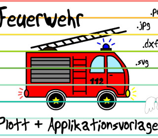 Engelinchen Plotterdatei + Applikationsvorlage Feuerwehr