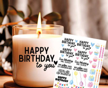 Rub-On Sticker - Happy Birthday To You - Tante Henni Rub-Ons - vielfältig nutzbar