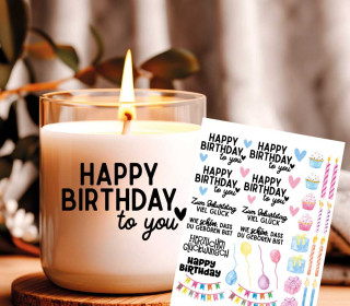 Rub-On Sticker - Happy Birthday To You - Tante Henni Rub-Ons - vielfältig nutzbar