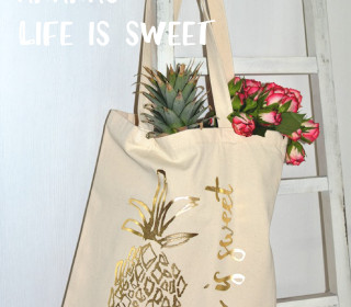 Plotterdatei Life is sweet Ananas gewerbliche Nutzung