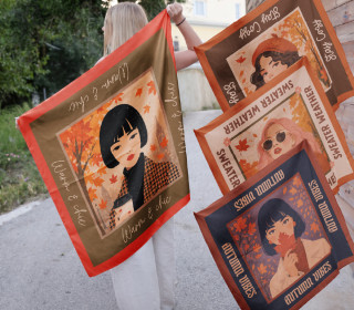 DIY-Nähset Tücher - Konfigurator - Herbst Girls - personalisiert