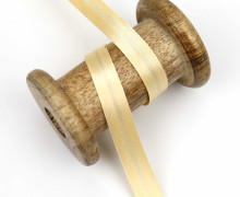 1 m Schrägband - Satinoptik - Uni - 15mm - Cremegelb