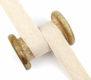 1 Meter Einfassband - Wolltresse - 28mm - Uni - Beige