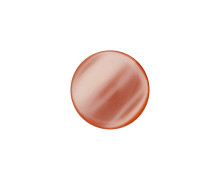 1 Polyesterknopf - Rund - 14mm - Öse - Uni - Glanz - Orange