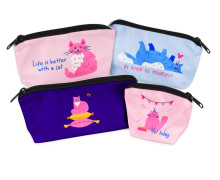 DIY-Nähset - Velvet - Knautschtaschen - 4 Täschchen - Meow Cats - abby and amy