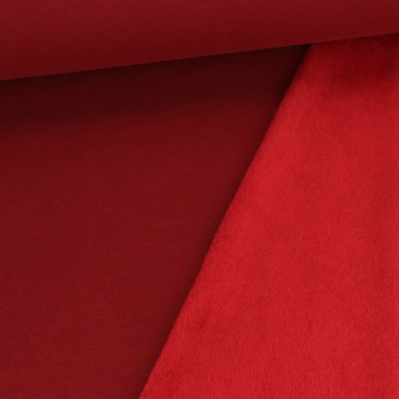 Alpenfleece - Kuschelstoff - 300g - Uni - Dunkelrot
