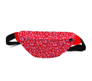 DIY-Nähset - small HipBag - Bauchtasche - Leo Love - Rot/Pink - Outdoorstoff - abby and amy