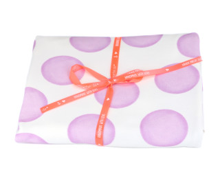 1,1m Zuschnitt - Sommersweat - Dancing Dots - Violett - Weiß - Bio Qualität - abby and me