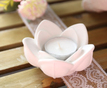 Silikon - Gießform - Teelichthalter Seerose - offene Blüte - vielfältig nutzbar