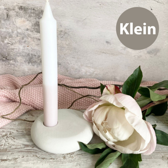 Silikon - Gießform - Kerzenhalter - für Stabkerzen - Scheibe - gewölbter Rand - Plotterrohling - Klein - vielfältig nutzbar