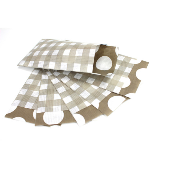 6 Papiertüten - Klein - Kariert